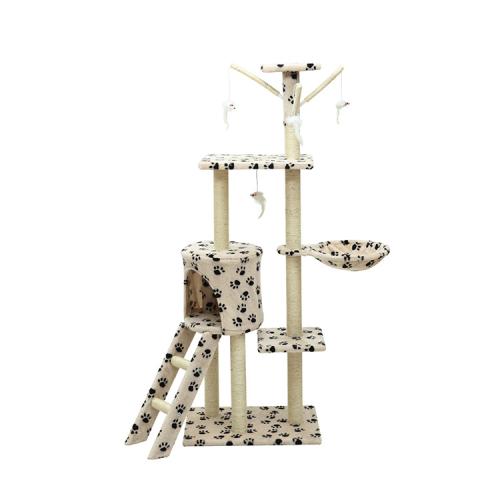 Diy Large Pet Cat Activity House Tower Condo Sisal Wooden Scratching Cat Tree