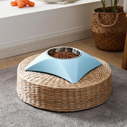 Elevated Stainless Steel Pet Bowls Cat Raised Stand Neat Dish Pet Food Feeder Dog Bowl