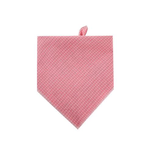 Ing Candy Color Plaid Cube Triangle Scarf Double Layer Pet Bandana