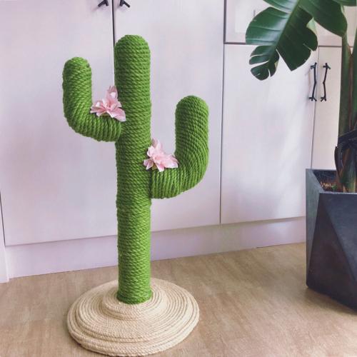 Manufacture Zhejiang Simple Small Cat Furniture Tree Scratch Post Cactus Cat Tree