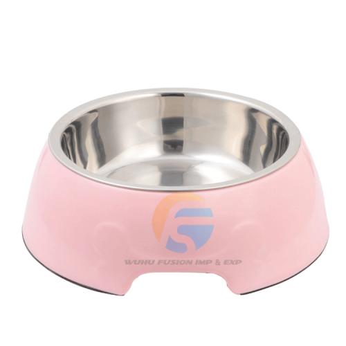 Manufacturer Nonslip Multicolor Pet Bowl Stainless Steel Double Cat Dog Pet Food Bowl