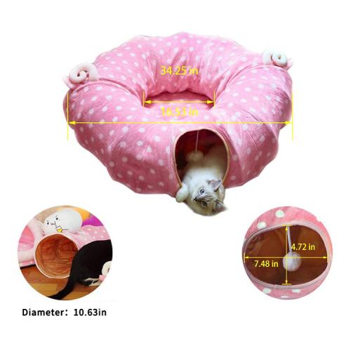 Multifunction Cat Plush Tunnel Interactive Cat Product Cat Toys Collapsible Foldable Pet Toy Cat Tunnel