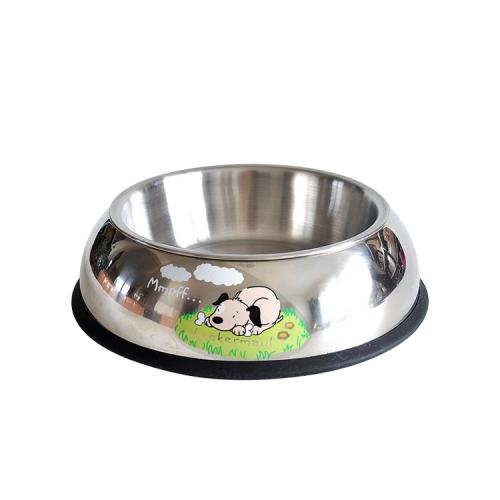 Multiple Color Stainless Steel Bowl Pet Food Water Feeder Dogs Cats Puppy Dog Ecofriendly