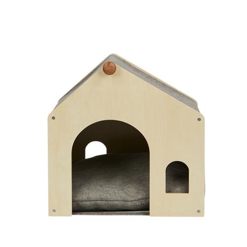 ODM OEM Cat House Wooden Pet Bed Wood Cat