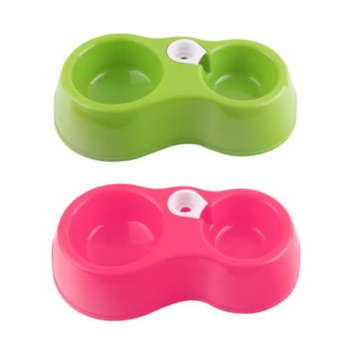 Pet Double Food Bowl Dualuse Pet Bottle Water Feeder Dog Water Bottle