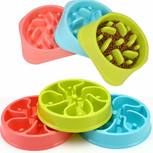 Pet Food Bowl Slow Feed Slow Down Eating Dog Pet Feeder Dog Food Bowl Plastic Pet Bowl Dog Plate