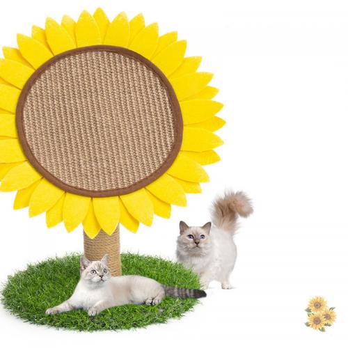 Pet Supplies Round Sisal Sunflower Assemble Cat Tree Cat Scratch Board Table Cat Climbing Frame