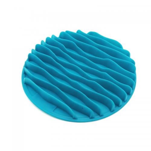 Promotional Pet Food Non Toxic Waves Silicone Slow Feeder Dog Bowl