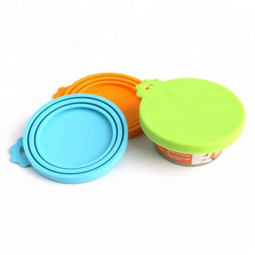 Reusable Storage Cap Silicone Tin Pet Cans Food Can Cover Lid Pet Bowls Feeders Pet Toy Food Grade Siliconeplastic BSCI