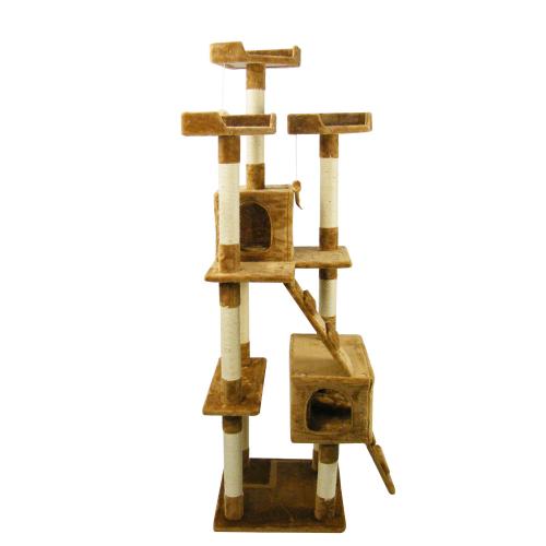 Sisal Castle Large Big Climbing Scratch Pet Scratcher Wood Condo Furniture Cat Tree Tower