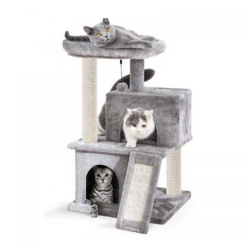 Sisal Small Climbing Scratch Pet Scratcher Wood Condo Furniture Tower Cat Tree