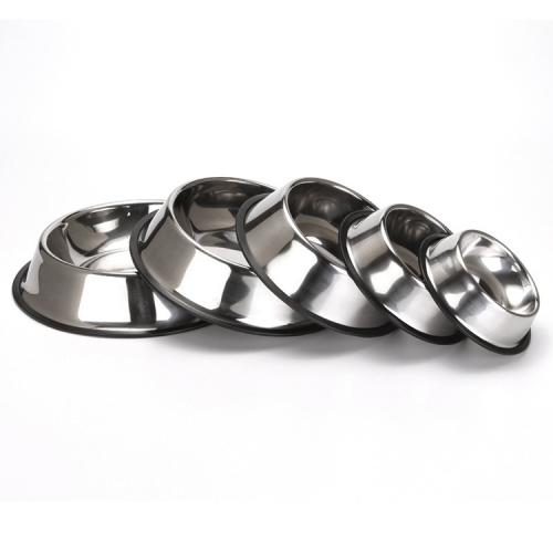 Stainless Steel Pet Bowl Nonslip Silicone Bottom Dog Bowl Cat Bowl