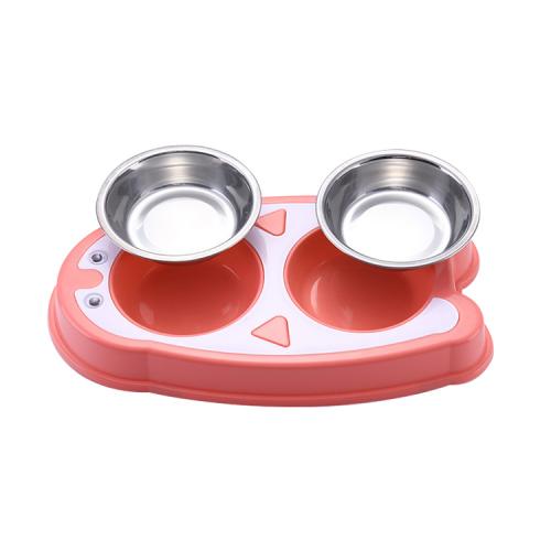 Stainless Steel Plastic Pet Feeder Ing Double Stainless Steel Dog Bowl