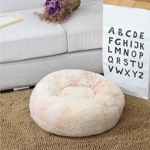 Super Warm Round Pet Bed Dog Pad Winter Velvet Plush Cat Bed