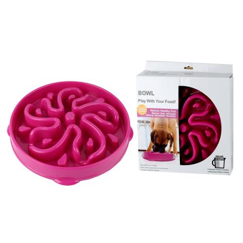 Toprank Flower Shaped Cat Dog Stop Pet Bowl Pet Slow Feeder Dog Food Bowl Plastic Dog Bowl