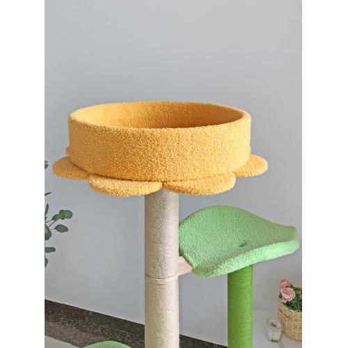 Wood Cat Climbing Toys Cat Scratcher Tree Platform Tower Stock