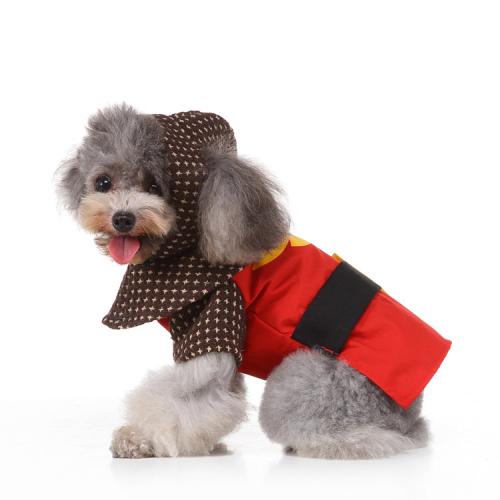 Soldier Cosplay Red Festival Comfortable Dog Shirt Sublimation Pet Clothes