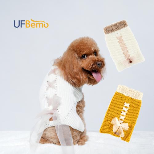 UFBemo Yellow Ribbon Mascotas Ropa Puppy Hund Pet Clothing Dog Sweater