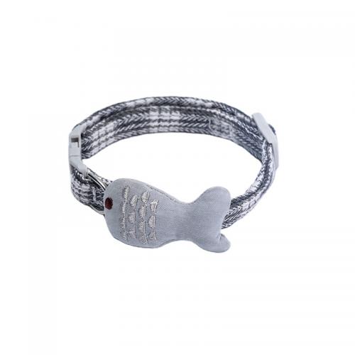 Custom Pet Collar With Bow Tie Adjustable Soft Breathable Cotton Dog Collar