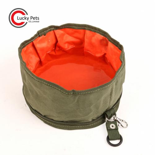 Pet Feeding Portable Fabric Travel Collapsible Dog Bowls