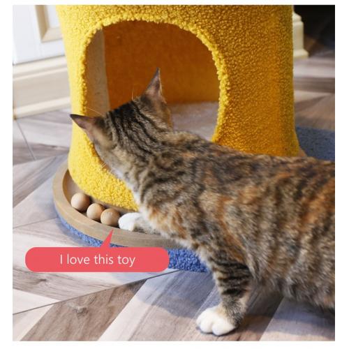 Large Wooden Scratch Climbing Tower Diy Cat Tree Tower Condo Play House Pet Scratch Post Kitten Furniture