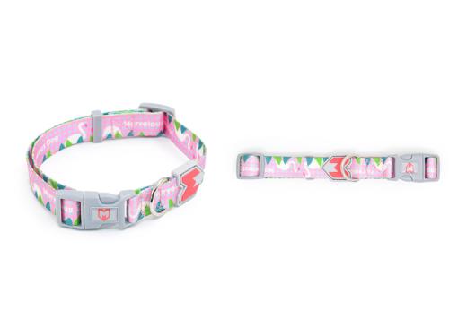 Soft Green Polyester Custom Logo Printing Dog Pet Collar Manufacturer