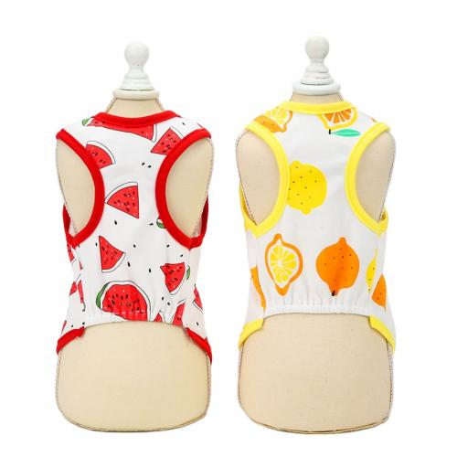 Summer Pet Clothes Dog Tshirt Fruit Printed Dog Vest Small Medium Dogs Accessories