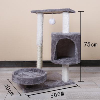 Manufacturer Customized Big Pet Cat Tower Condo Play House Pet Scratch Post Kitten Furniture