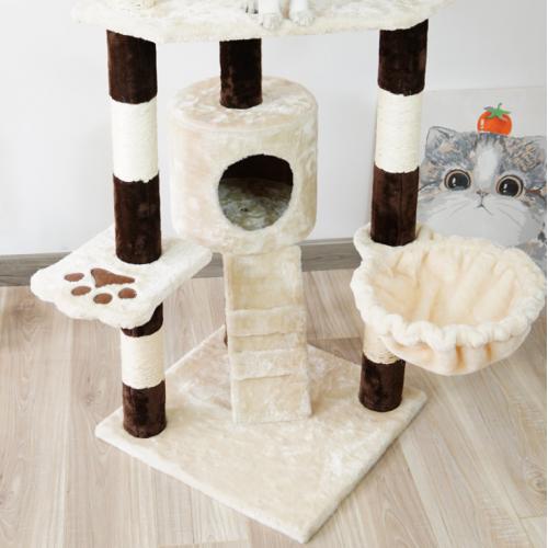 Large Cat Tree House Double Color Stitching Resistance Bite Multipurpose Cat Bed