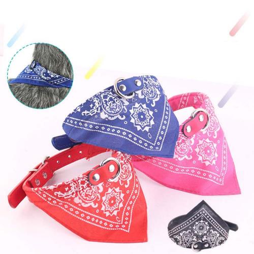 China Manufacturer Custom Print Logo Pet Dog Collar Bandana