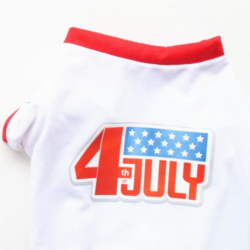 Competitive Custom 4th July Private Label Summer Chihuahua Pet Dog Dogs Clothes Clothing Manufac