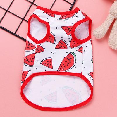 Cute Summer Avocado Cartoon Print Clothing Pet Matching Clothes Shirt Boy Dog